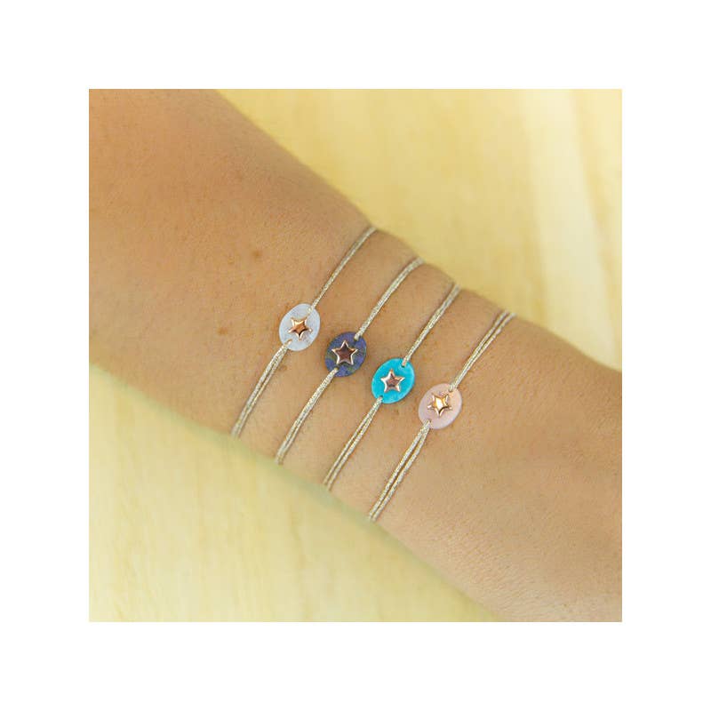 Sophie Deschamps Bijoux - Wholesale Charm/Dangle Bracelet - PRALINE STAR BRACELET, fine stone (BGO1 STAR)1