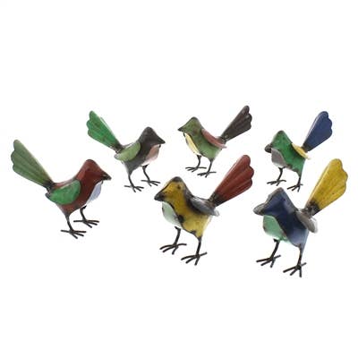 HomArt - Wholesale Decorative Figurine - Reclaimed Metal Birds - Assorted Colors