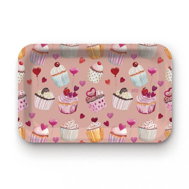 Kraft rectangular tray - Of love and cupcakes for wholesale by Hirondelle & Cie