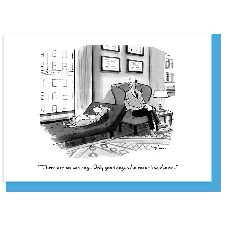 Nelson Line - Wholesale Everyday Greeting Card - No Bad Dogs - Cartoon Greeting Card