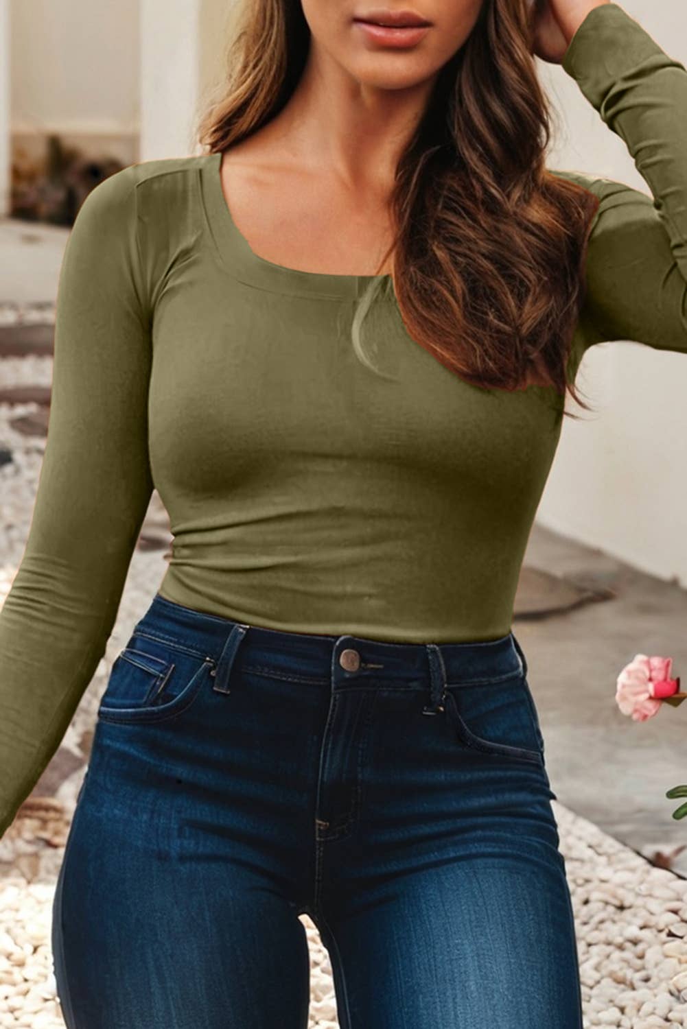 Little Daisy Closet - Vente Haut en maille – femme - Haut ajusté à manches longues uni LDC6