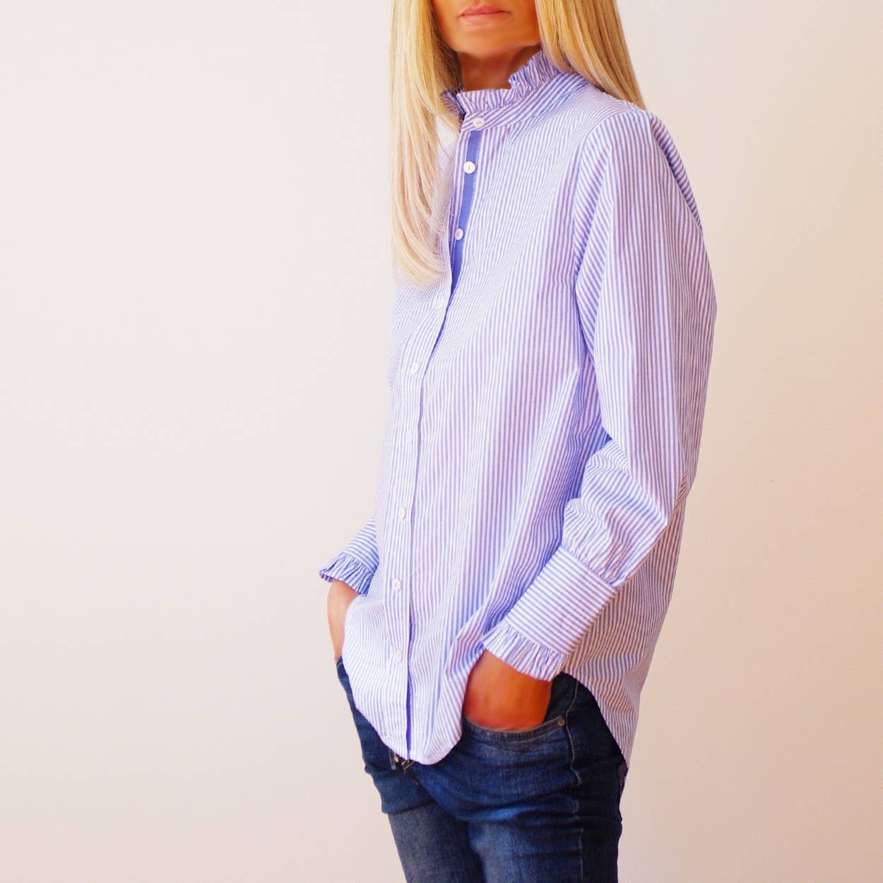 Who's Charlie - Wholesale Buttoned-down shirt – Women's - Lottie - Digital Print Ladies Cotton Poplin Shirt0