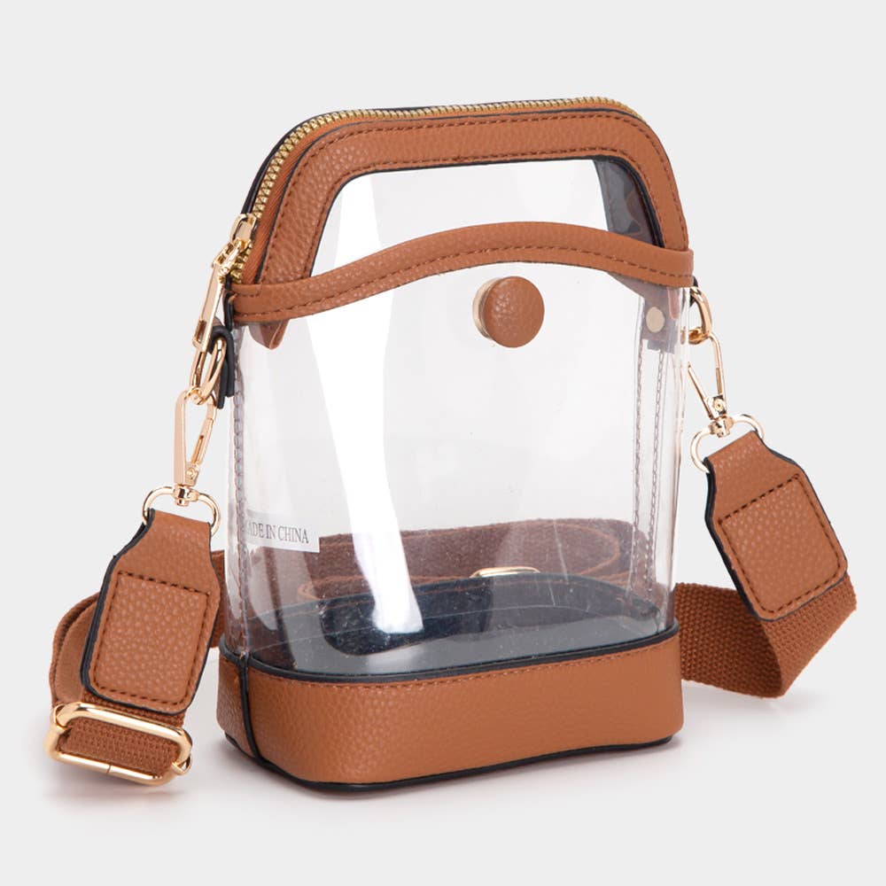 Sensibling Corp. - Wholesale Crossbody Bag - Women's - Solid Faux Leather Transparent Crossbody Bag10
