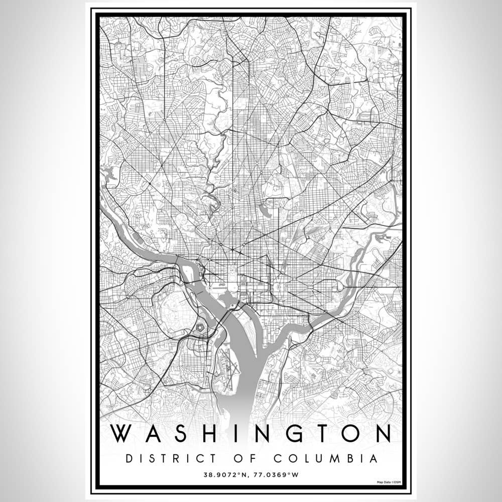 JACE.design - Wholesale Art Print - Washington DC Map Print Classic2
