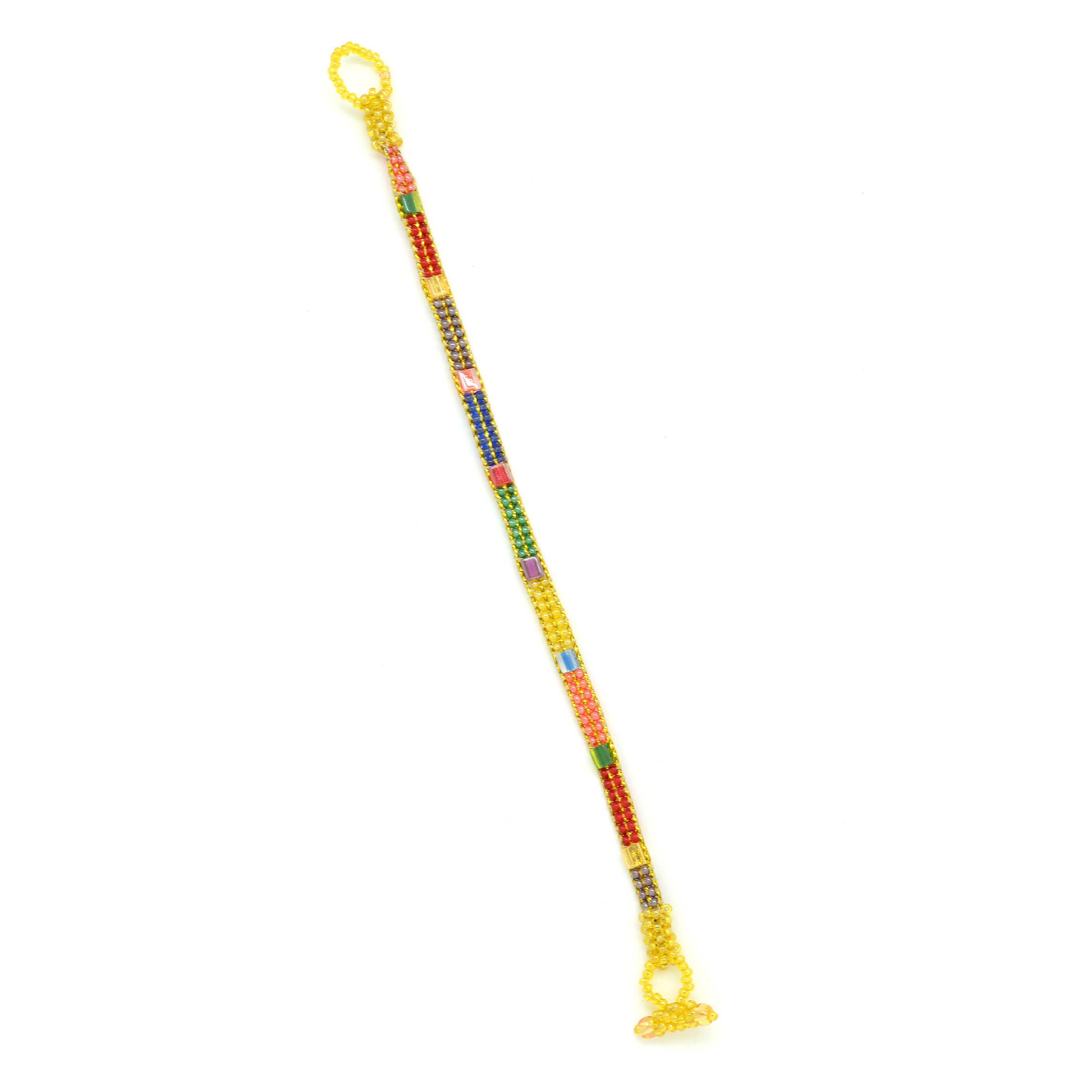 Dunitz & Company - Wholesale Beaded Bracelet - Skinny Metallic Rainbow Bracelets1