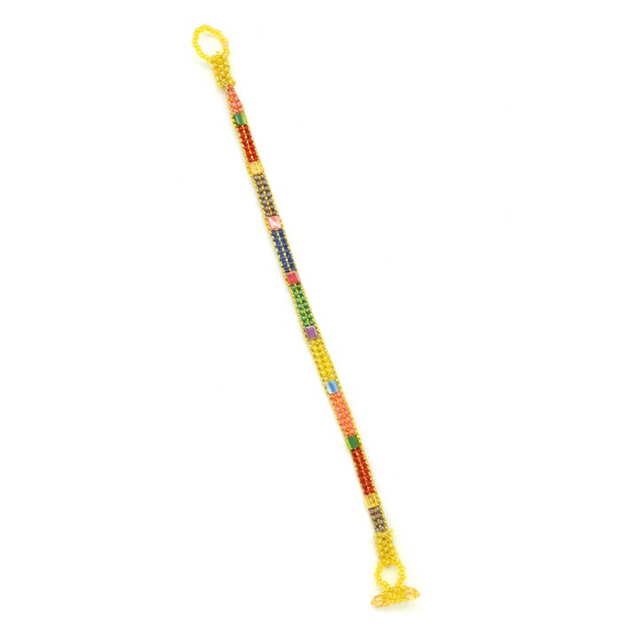 Dunitz & Company - Wholesale Beaded Bracelet - Skinny Metallic Rainbow Bracelets1