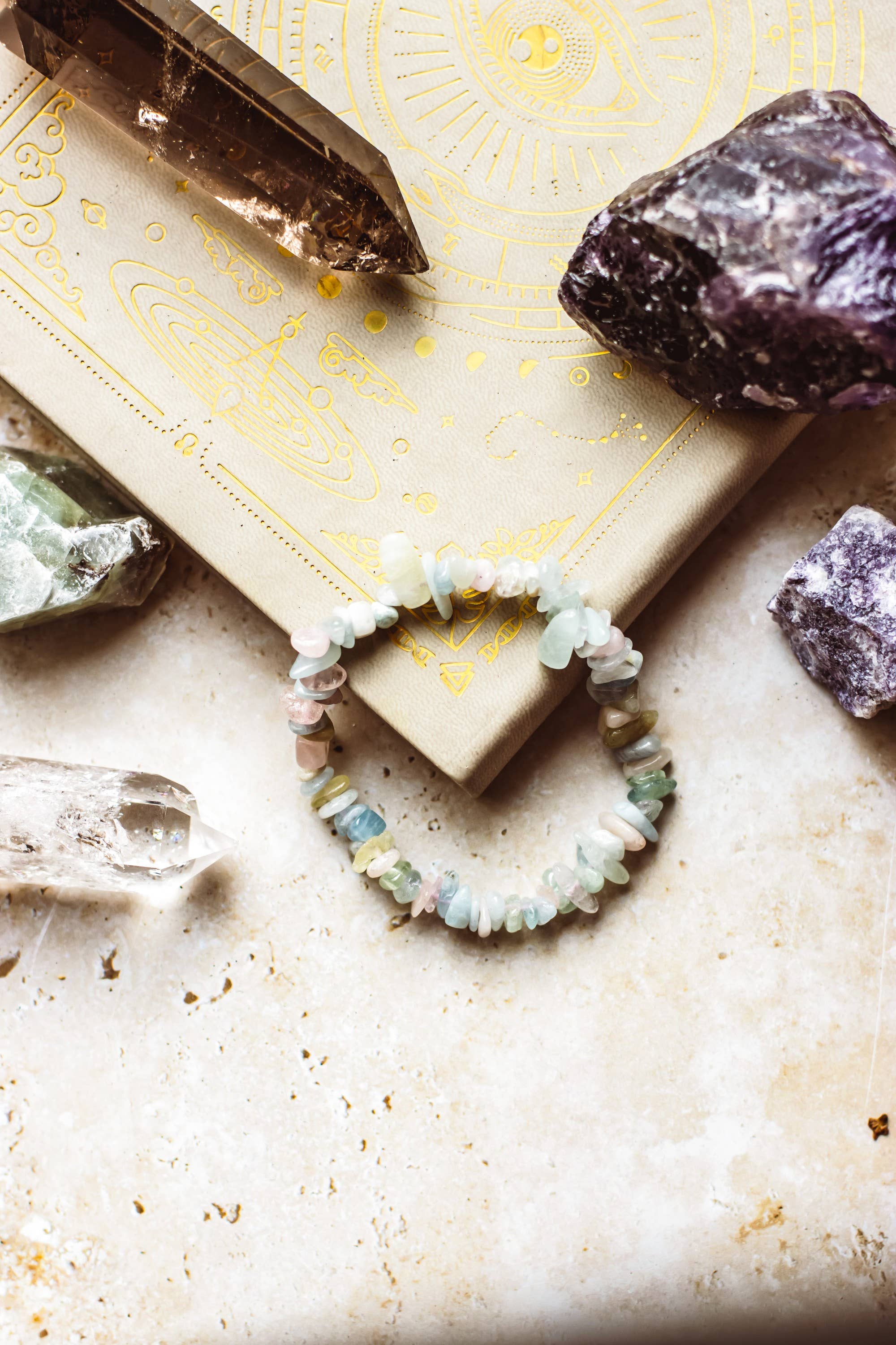 Mindful Living Co. – Großhandel Perlenarmband – Armband aus natürlichen Kristall-Edelstein-Chips | Kristallschmuck19