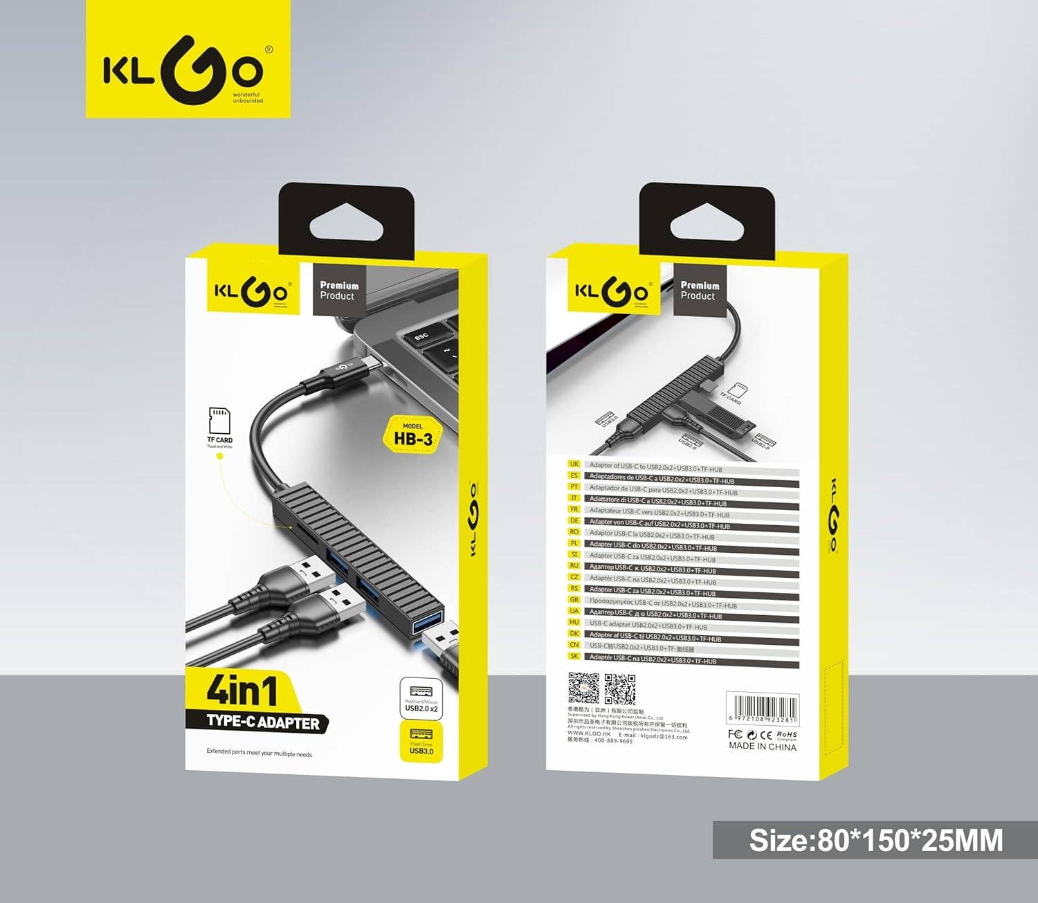 SINT - Wholesale Charging Cable - KLGO USB C to Dual HDMI Adapter, Multi Display Docking Station4