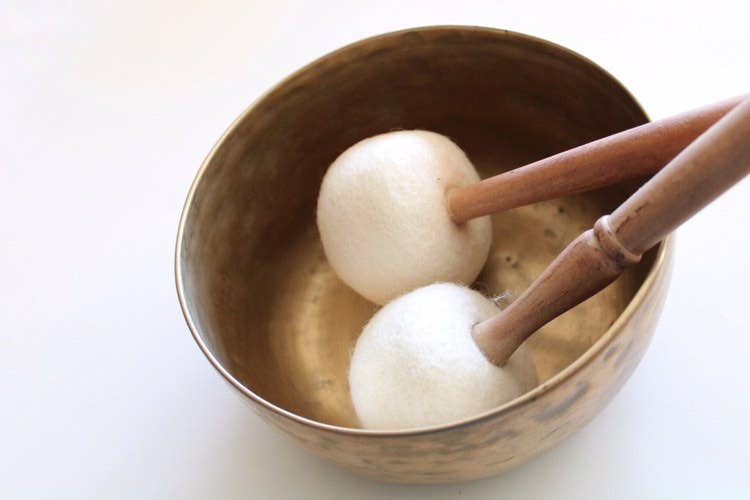 Tika - Wholesale Meditation Supplies - White Felt Mallet2