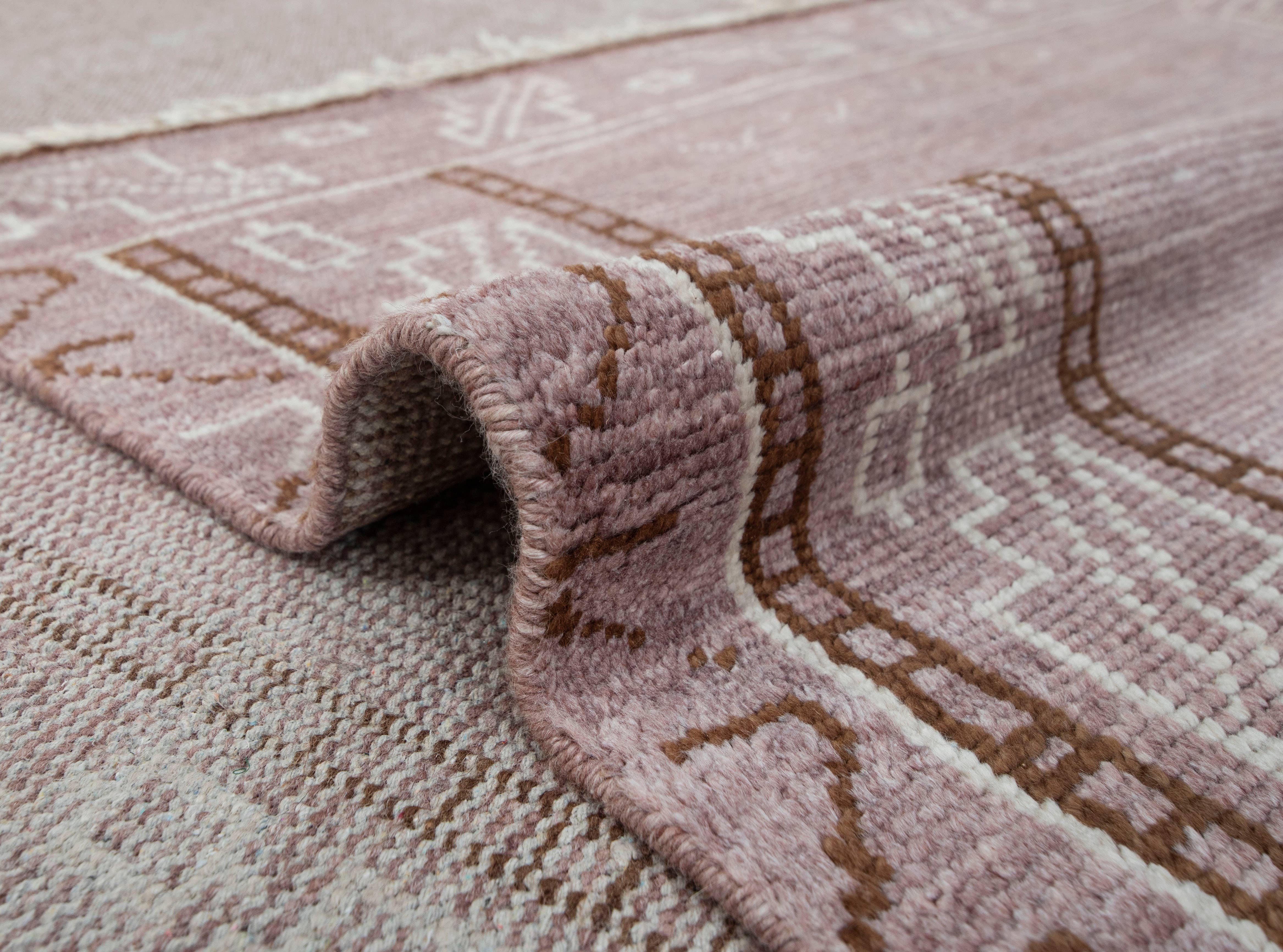 Aesthetic Homes LLC - Wholesale Area Rug - Pink Brown Modern Persian Wool Rug Hand Knotted se-51