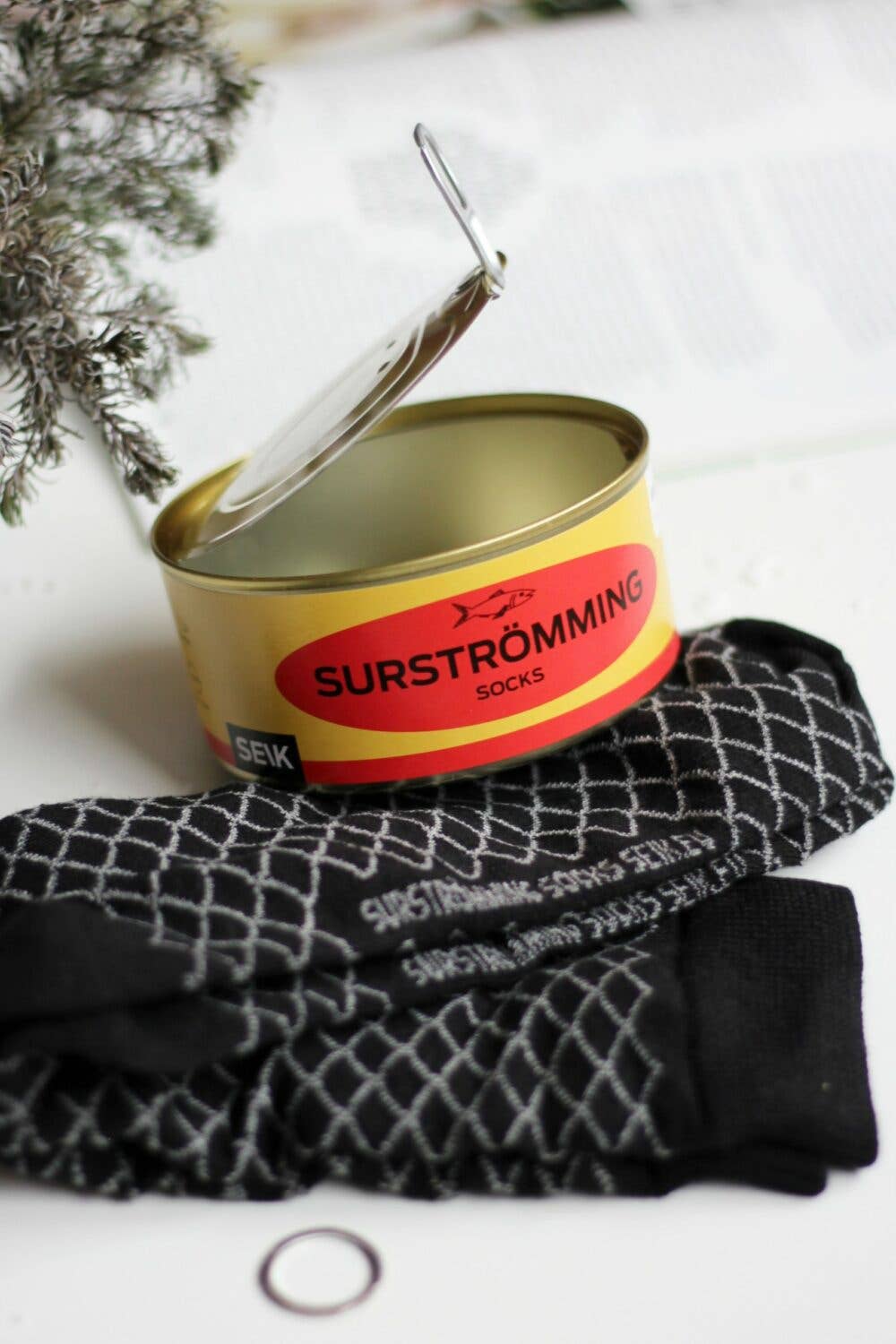 Black Tinned Fish Socks - Surströmming for wholesale on Faire2