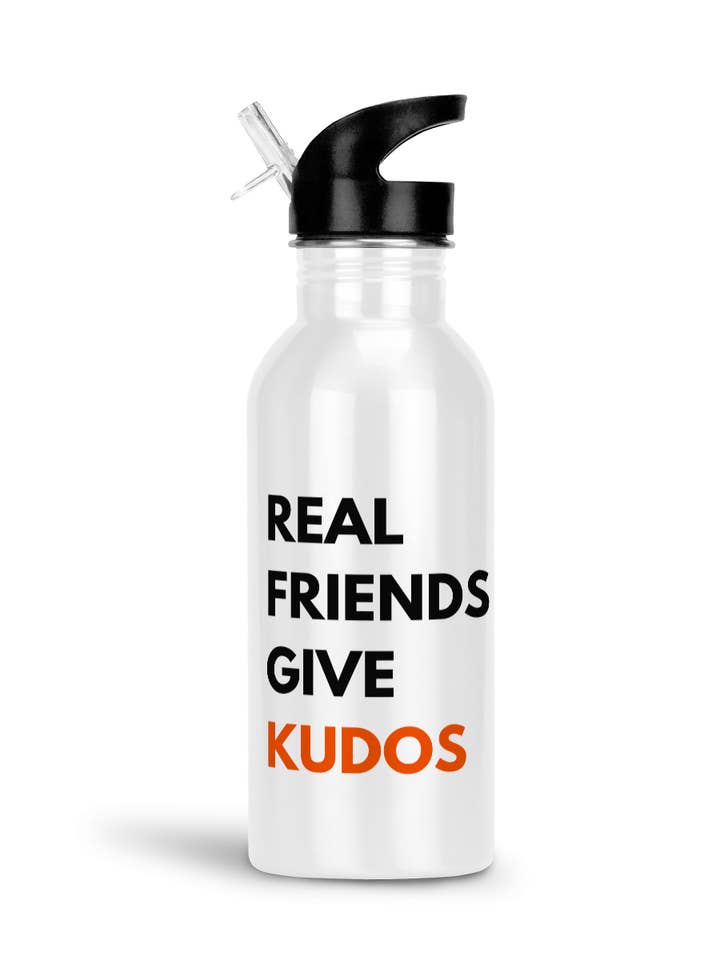 Gym Fitness Water Bottle 600ml - Real Friends Give Kudos for wholesale by Rundeavour