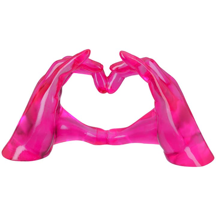 Decorative Object Hands, Heart Heart Hands Pink H. 11.5 cm, Pack of 2 for wholesale on Faire2