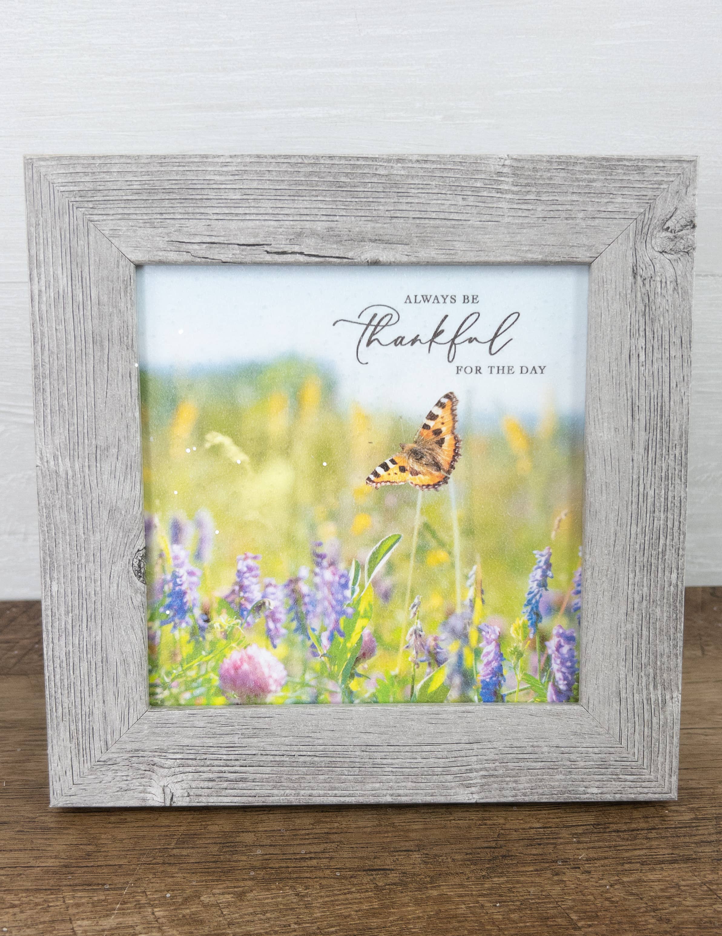 Summer Snow Art - Wholesale Sign - Always Be Thankful Butterflies Art Sign Picture Spring0