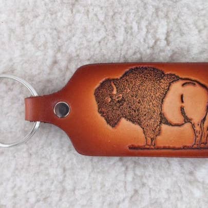 Lindy Leather - Vente Porte-clés – unisexe - Porte-clés en cuir fait main pour animaux sauvages - Chasse et pêche1