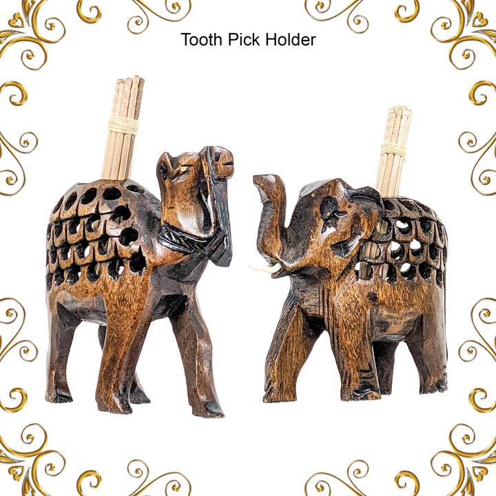 Porta-palitos de madeira esculpida à mão por atacado de Keeraft