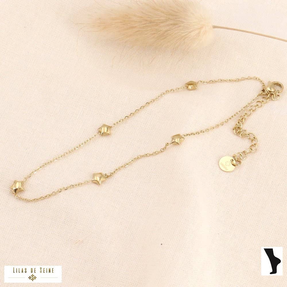 golden Star stainless steel ankle chain 0223174 for wholesale on Faire0