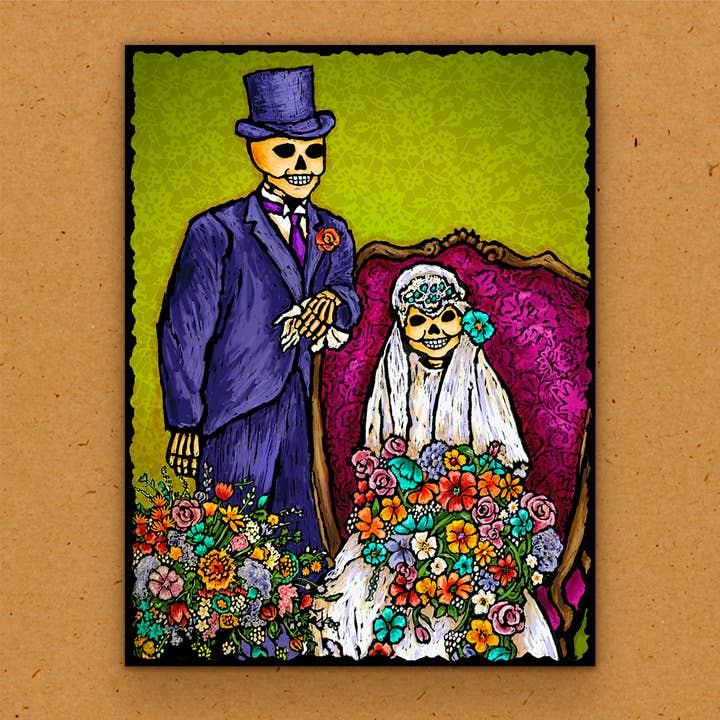 Magnete Fatto a Mano - Giorno dei Morti - Matrimonio per la vendita all'ingrosso da parte di The Kaleidoscope Designs