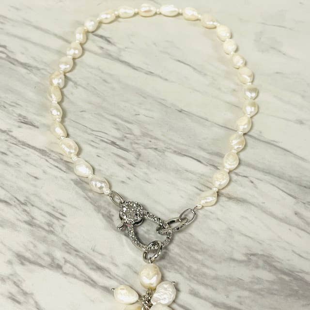 Anita K By Blushing Pink - Wholesale Kralen/parelketting - Zoetwaterparelketting met kristalsluiting & parelkwastje4