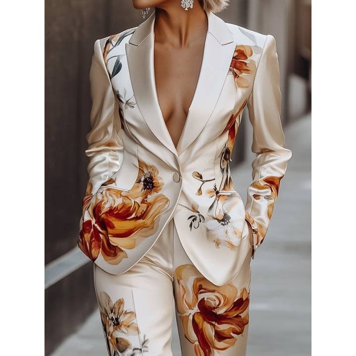 Ensemble 2 pièces blazer et pantalon en satin à imprimé floral pour femmes et autres tendances Résultats pour costume en vente B2B. Retours gratuits et paiement à 60 jours sur Faire sur Faire.