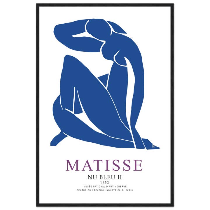 Póster artístico de 1952 de Henri Matisse Nu Bleu II (Blue Nude II) para venta al por mayor de Art-O-Rama Shop