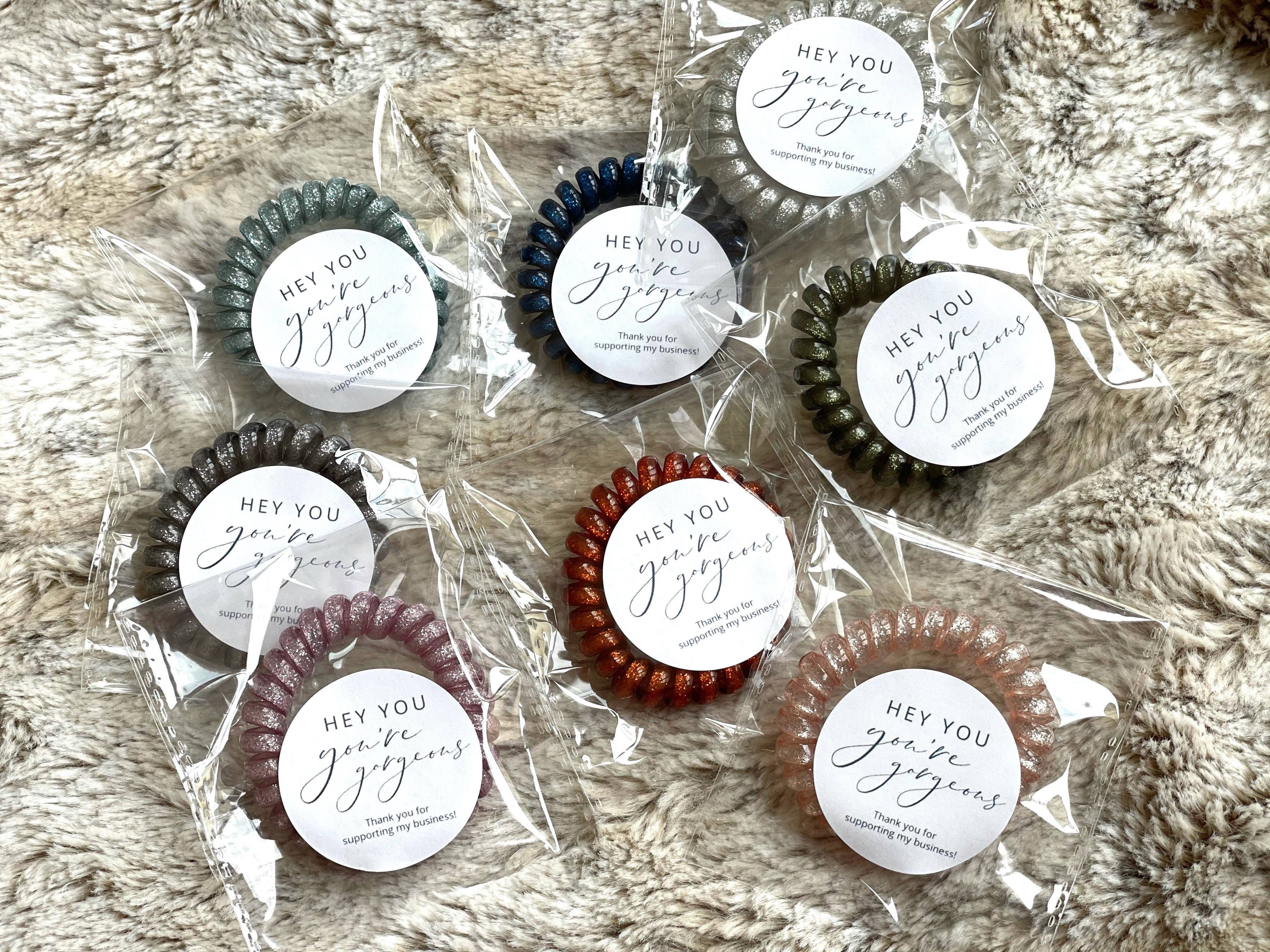 The Classy Cloth WS - Wholesale Hair Tie - Hair Coil 'Thank You!' 25 pack - RTS13