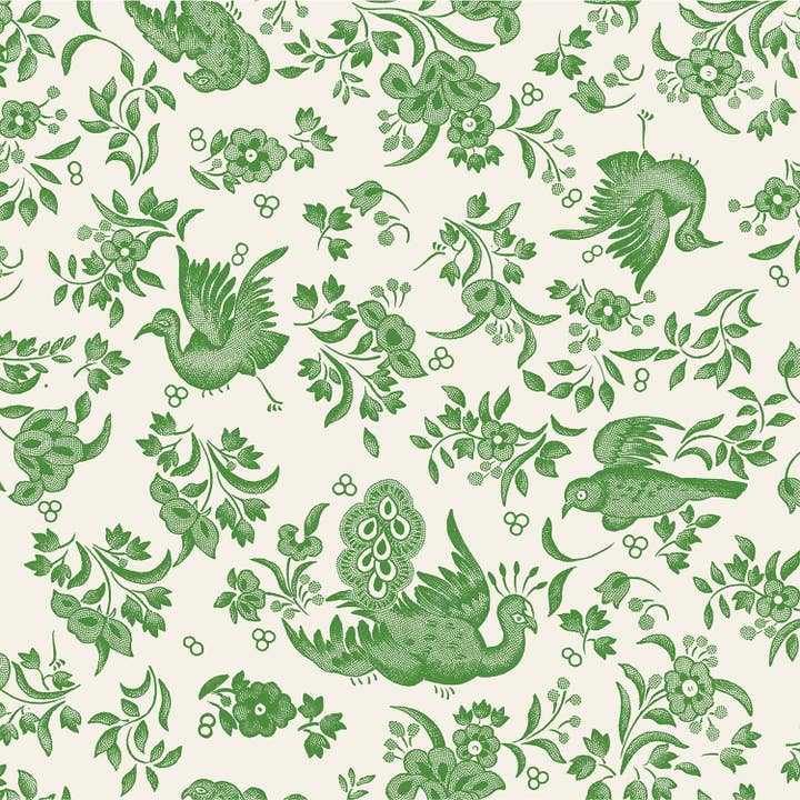 Green Regal Peacock Cocktail Napkin - Pack of 20 for wholesale by Hester & Cook - Stationery