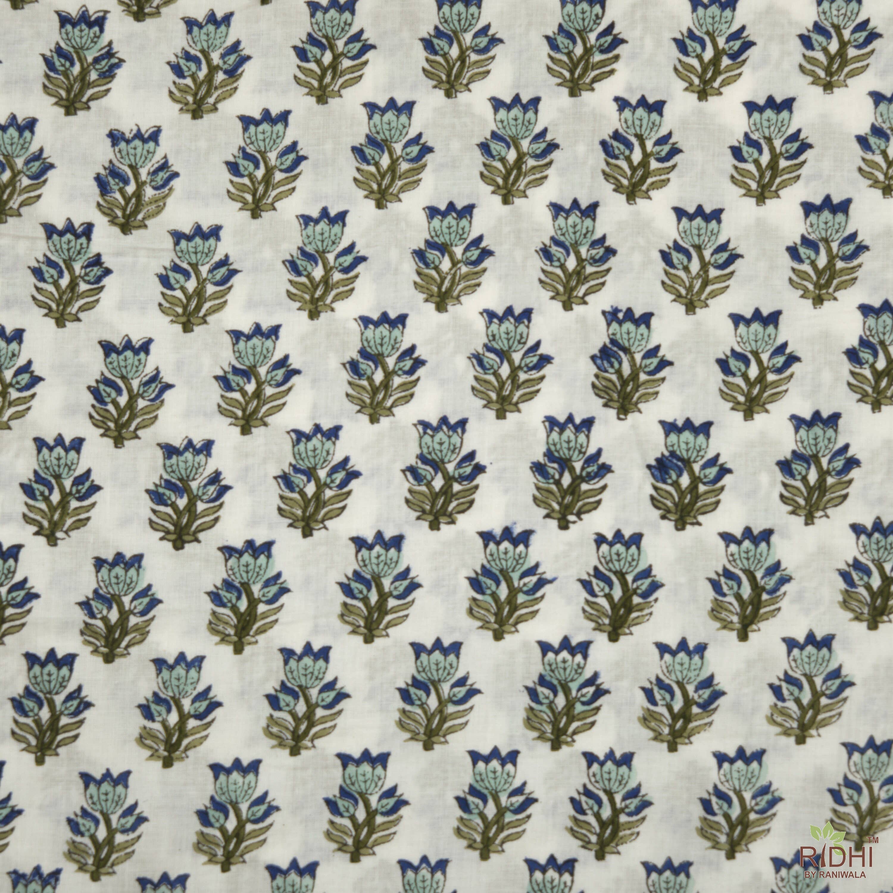 Fabricrush – wholesale Fabric – Dark Blue Sky Indian Hand Block Print Fabric  by yard4