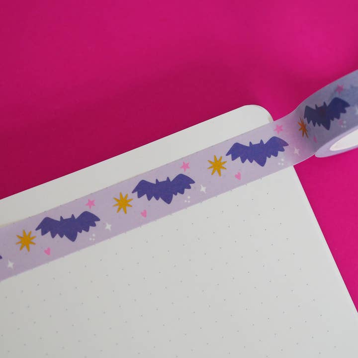 Mystiska fladdermöss guldfolie Halloween Washi Tape för wholesale av Nutmeg and Arlo