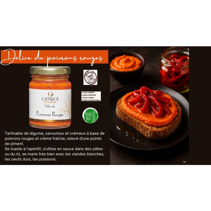 Red pepper cream 80g for wholesale by CATRICE GOURMET