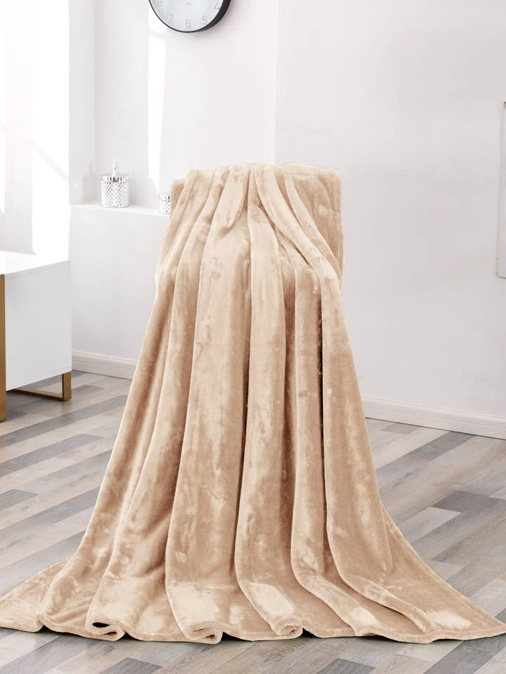 SOLIDA COPERTA IN FLANELLA LUCIDA per la vendita all'ingrosso da parte di Jenin Home Furnishing Inc