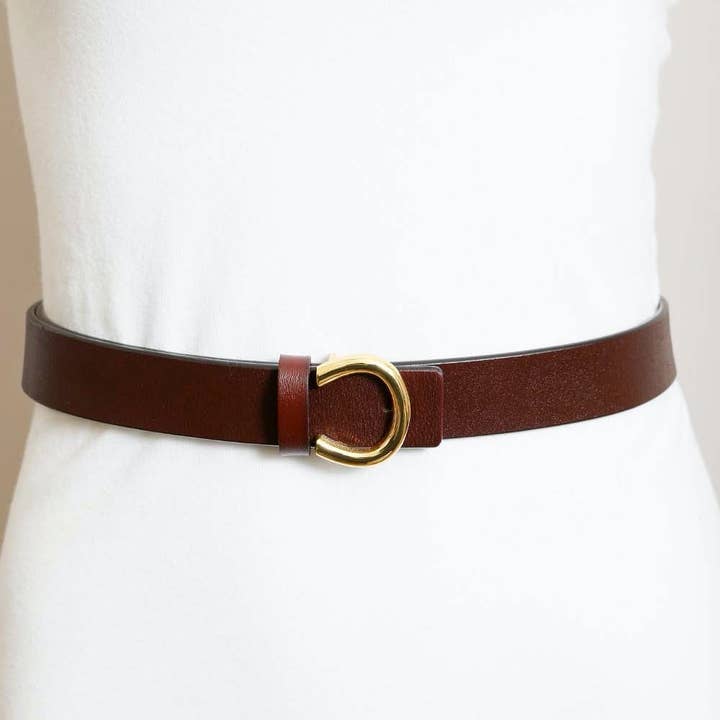 Leto Accessories - Wholesale Belt - Women's - Minimalist Gold Horseshoe Belt - Top Seller