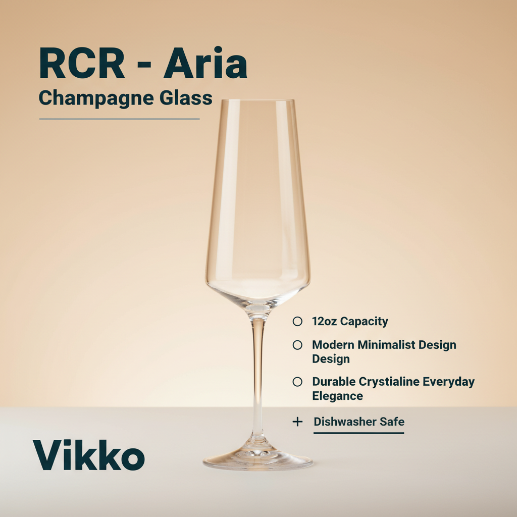 Kadra Kitchenware – Großhandel Champagnerflöten – RCR - Aria, Champagnerglas, 12 Unzen3