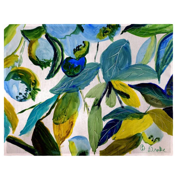 Betsy's Blueberries Place Mat Set of 4 for wholesale by Betsy Drake Interiors