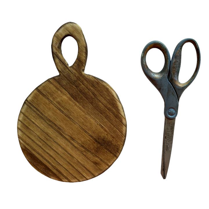 Grace Graffiti - Venta al por mayor Tablas de quesos - Tabla para pan de madera con forma de círculo pequeño, 6 pulgadas
