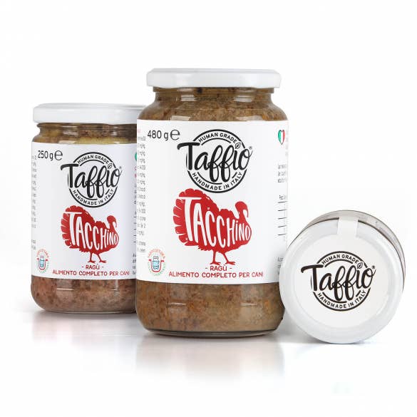 TAFFIO PET FOOD - Vendita all'ingrosso Cibo - Cani - Ragu' di Tacchino 480g