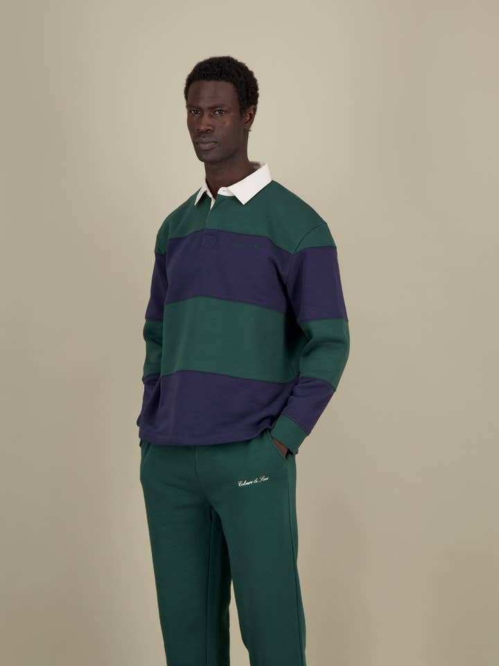 Rugby-Shirt Brushed - Pino-Medianoche para venta al por mayor de COLOURS & SONS