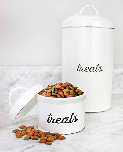 Kurated Korner - Wholesale Pet Treat Jar - Cat/Dog - AuldHome Design Enamelware Cat Treat Container6