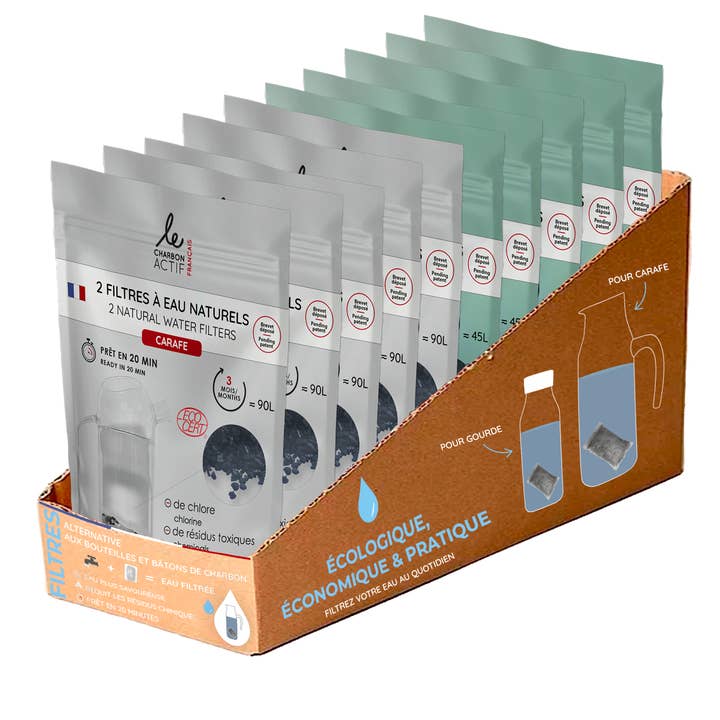 Pack of 2 water filters X15 units READY TO SELL for wholesale by Bijin