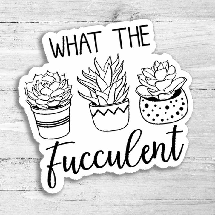 Trendy Transfers - Wholesale Sticker - What The Fucculent Die Cut Sticker0