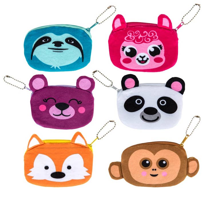 PORTAMONETE IN PELUCHE ANIMAL 3.5" LLB Plush Toys per la vendita all'ingrosso da parte di La Luna Bella - Toys