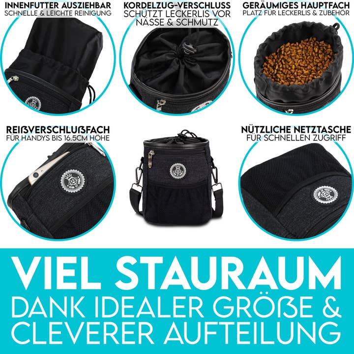 HUND IST KÖNIG - Vente Sac à friandises – chien - Sac à friandises premium HUND IST KÖNIG® pour chiens