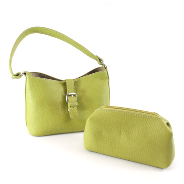 Pretty Persuasions - Wholesale Shoulder Bag - Women's - P25025 Small Microfiber Leather Purse w/Cosmetic Pouch7