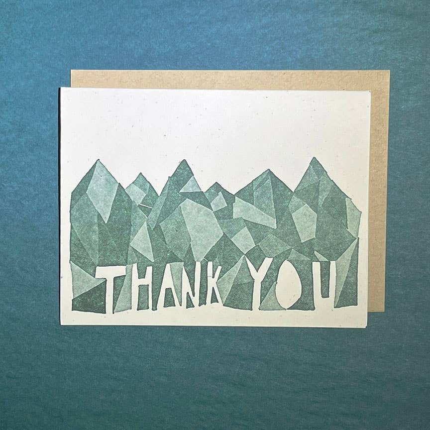 folio press & paperie - Wholesale Thank You Card - Mountain Thank You Card1