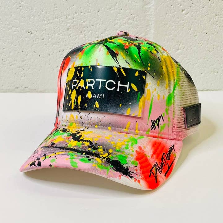 PARTCH Atelier Logo Trucker Hat White DD1 for wholesale by PARTCH
