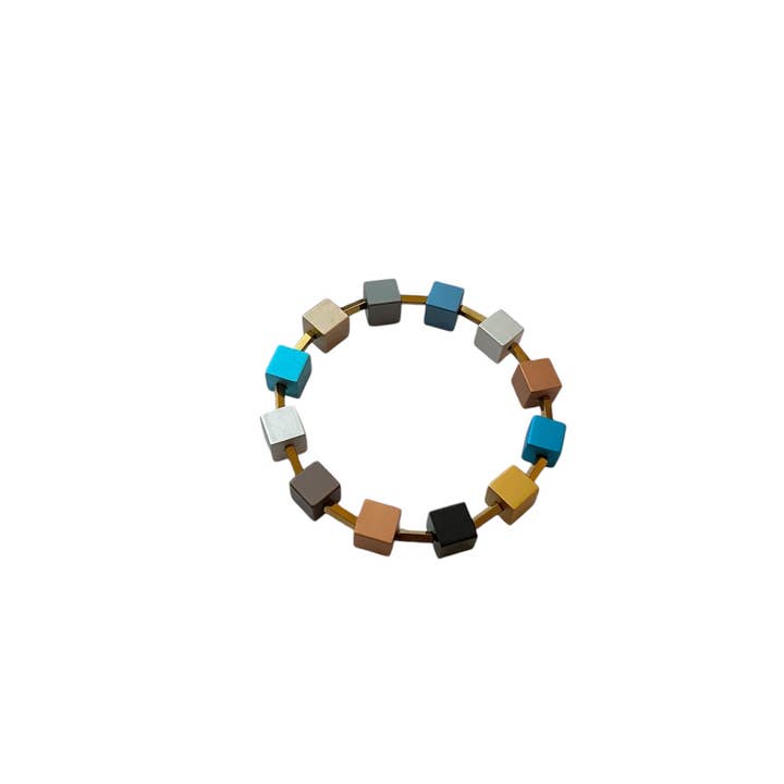 Trecy Bleich jewelry - Wholesale Beaded Bracelet - Aluminum Cube bracelets