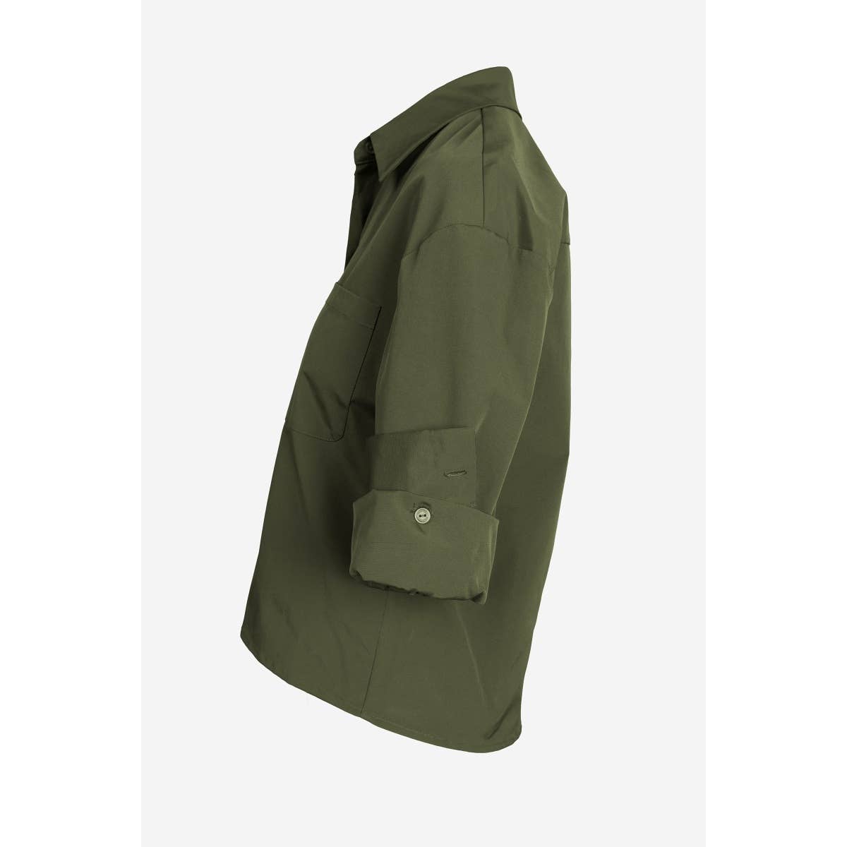 Naked Zebra – Großhandel Bluse – Damen – Bluse mit hochgekrempelten Ärmeln und Knopfleiste7