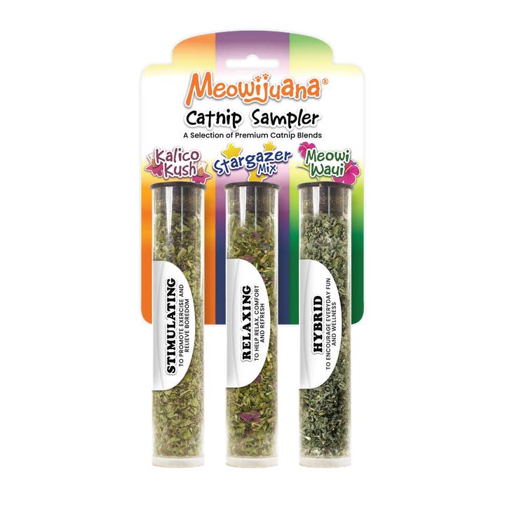 Catnip Sampler 3 Pack for wholesale by SmarterPaw | Meowijuana & Doggijuana
