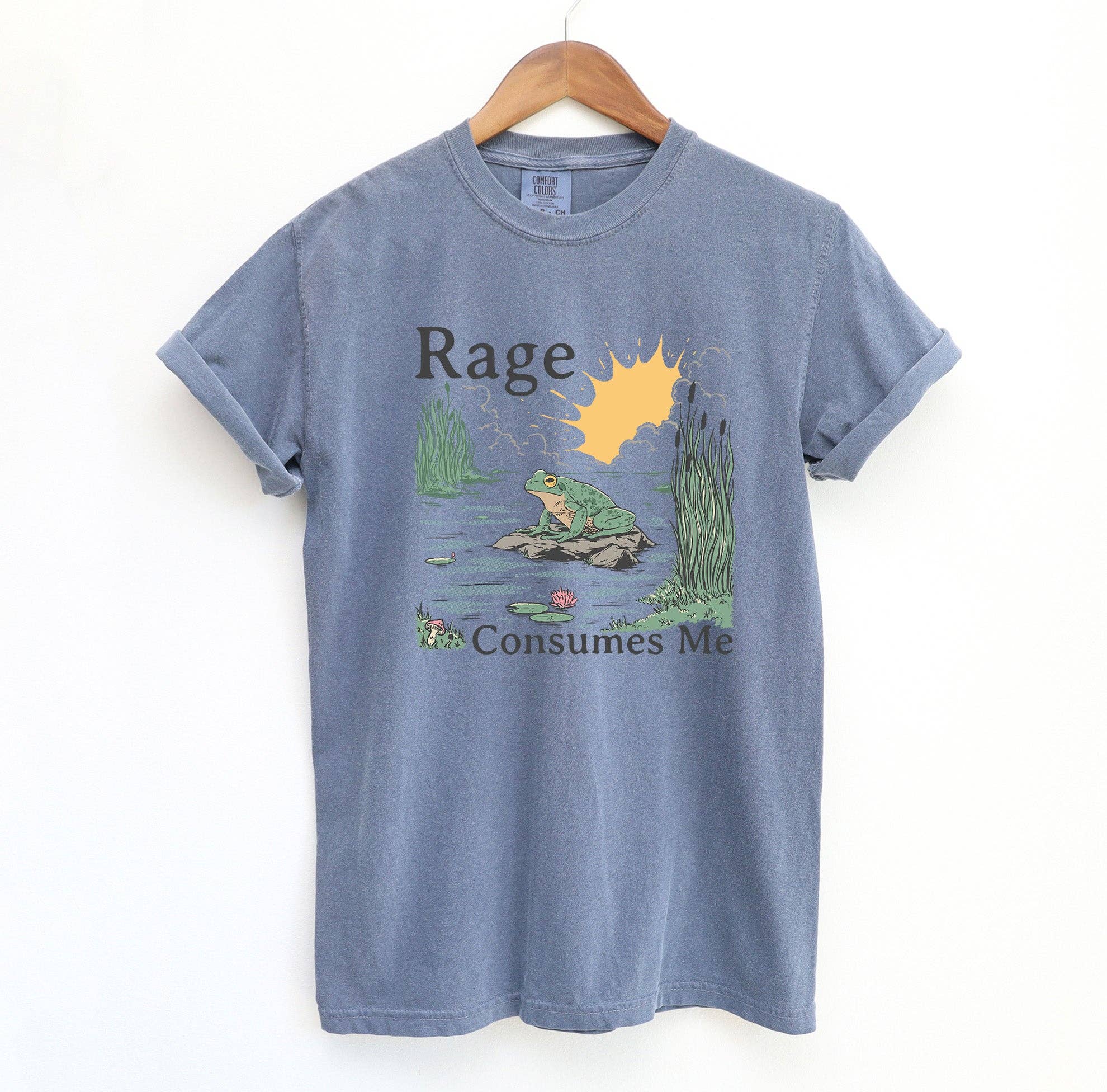 Blue Giraffe Inc - Wholesale Screen Printed T-Shirt - Unisex - Rage Consumes Me Frog T-Shirt3