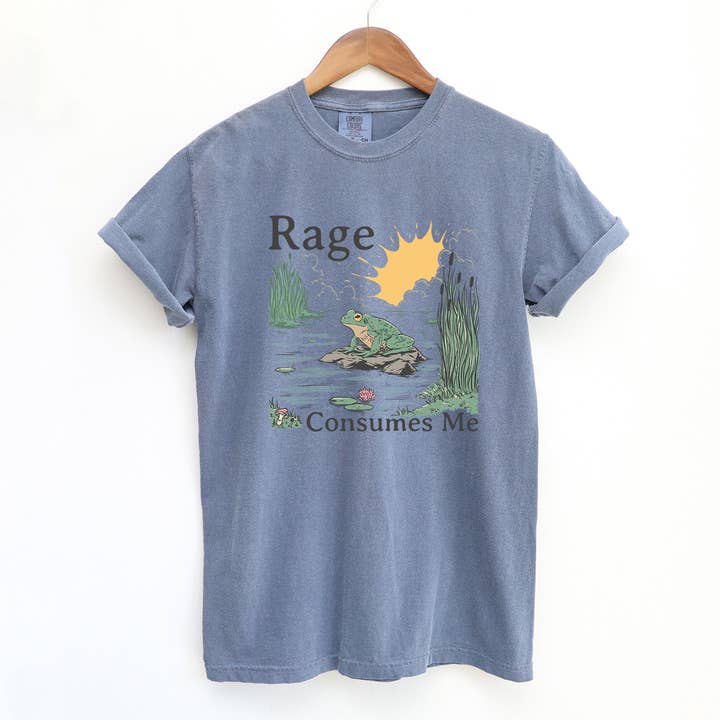 Blue Giraffe Inc - Wholesale Screen Printed T-Shirt - Unisex - Rage Consumes Me Frog T-Shirt3